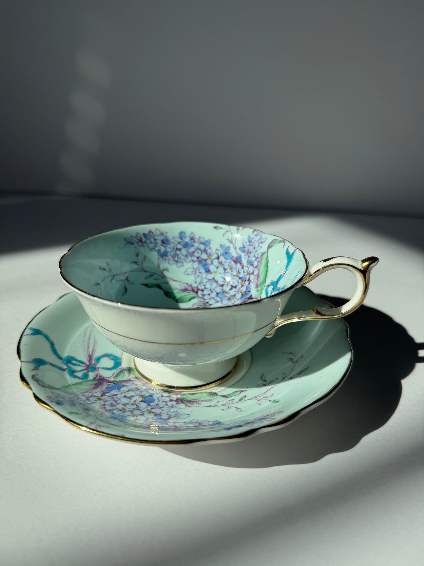 Collectible Vintage Paragon Tea Cup & Saucer “Lilac” – Fine Bone China, England