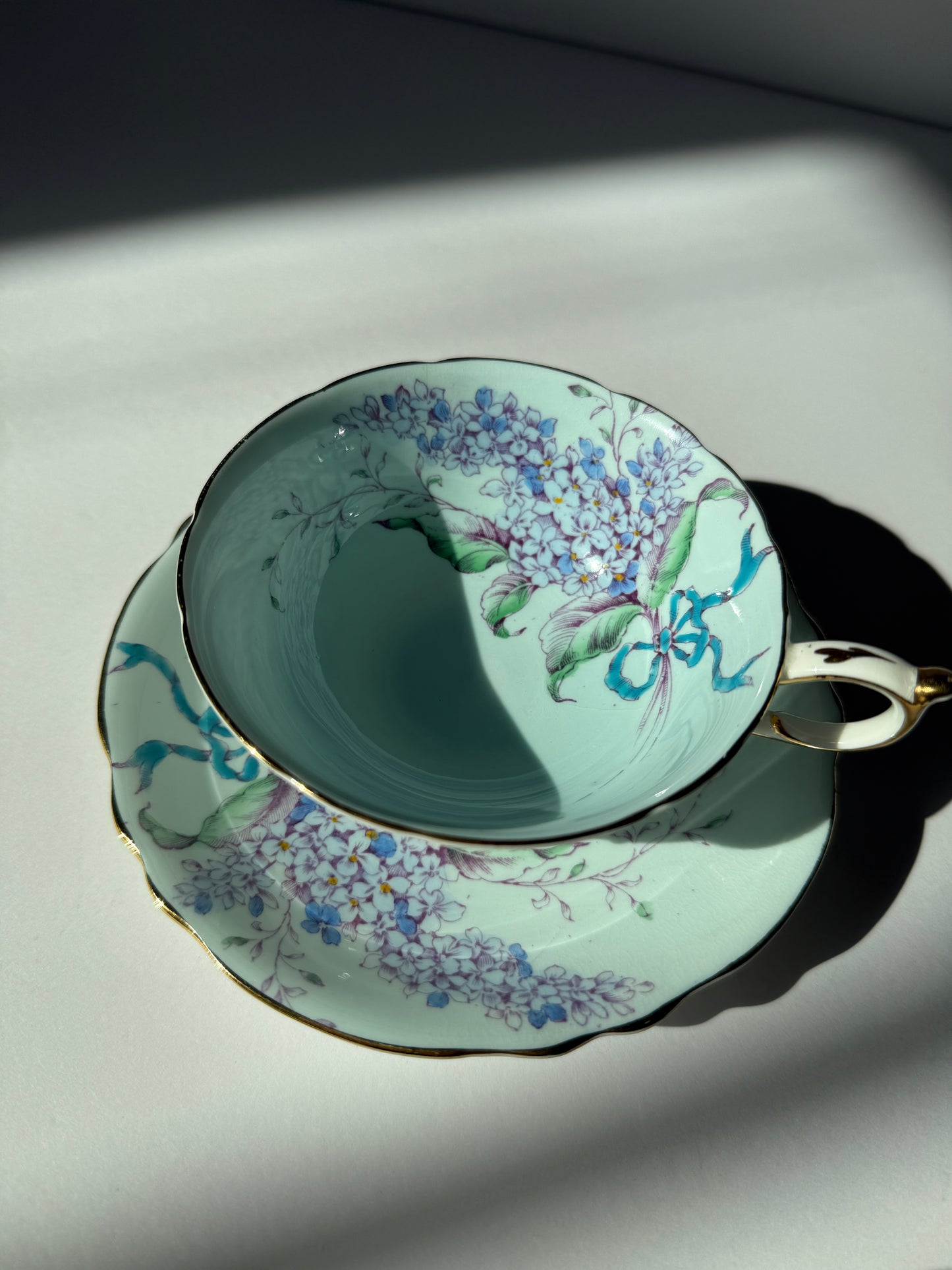 Collectible Vintage Paragon Tea Cup & Saucer “Lilac” – Fine Bone China, England