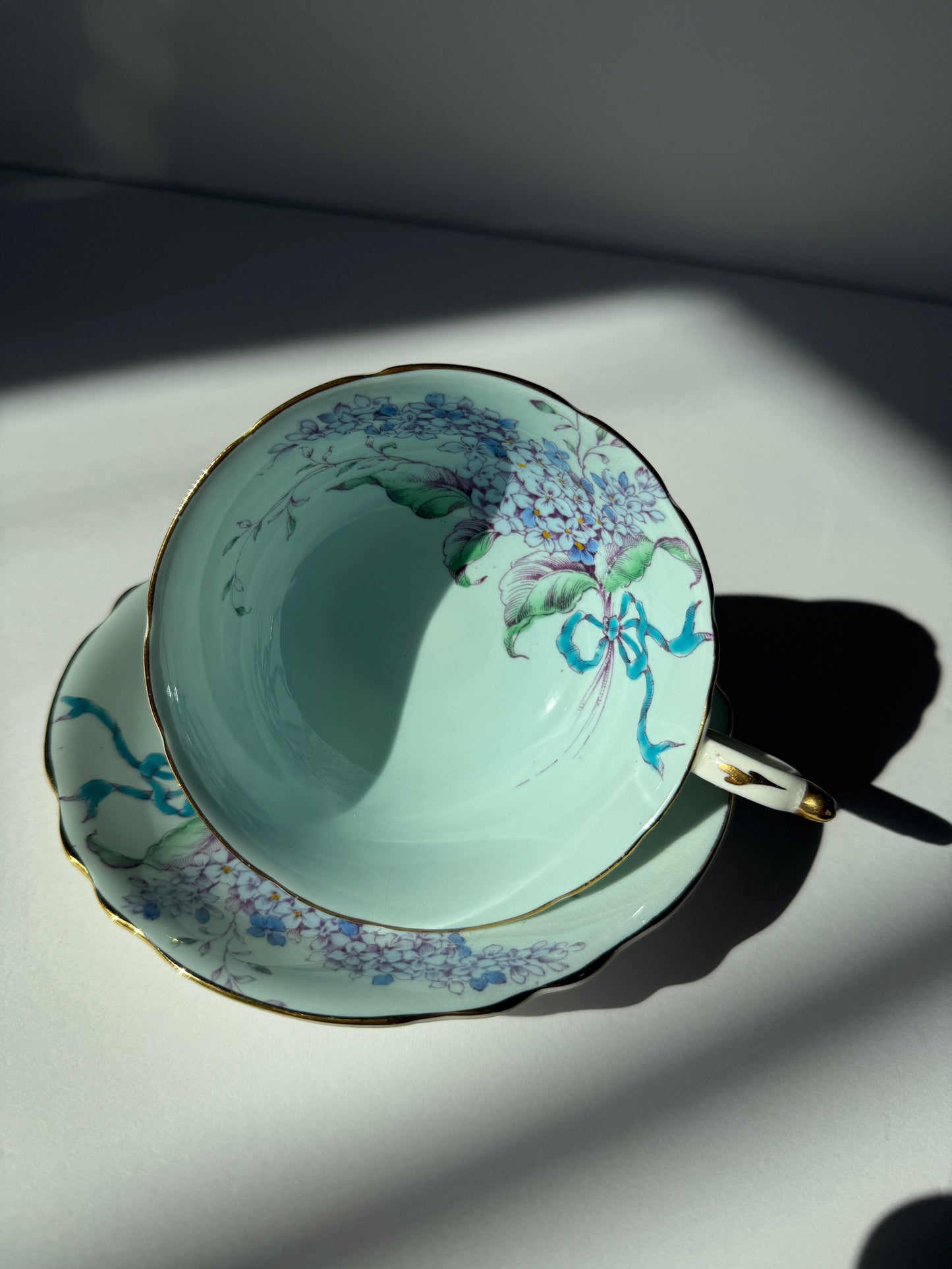 Collectible Vintage Paragon Tea Cup & Saucer “Lilac” – Fine Bone China, England