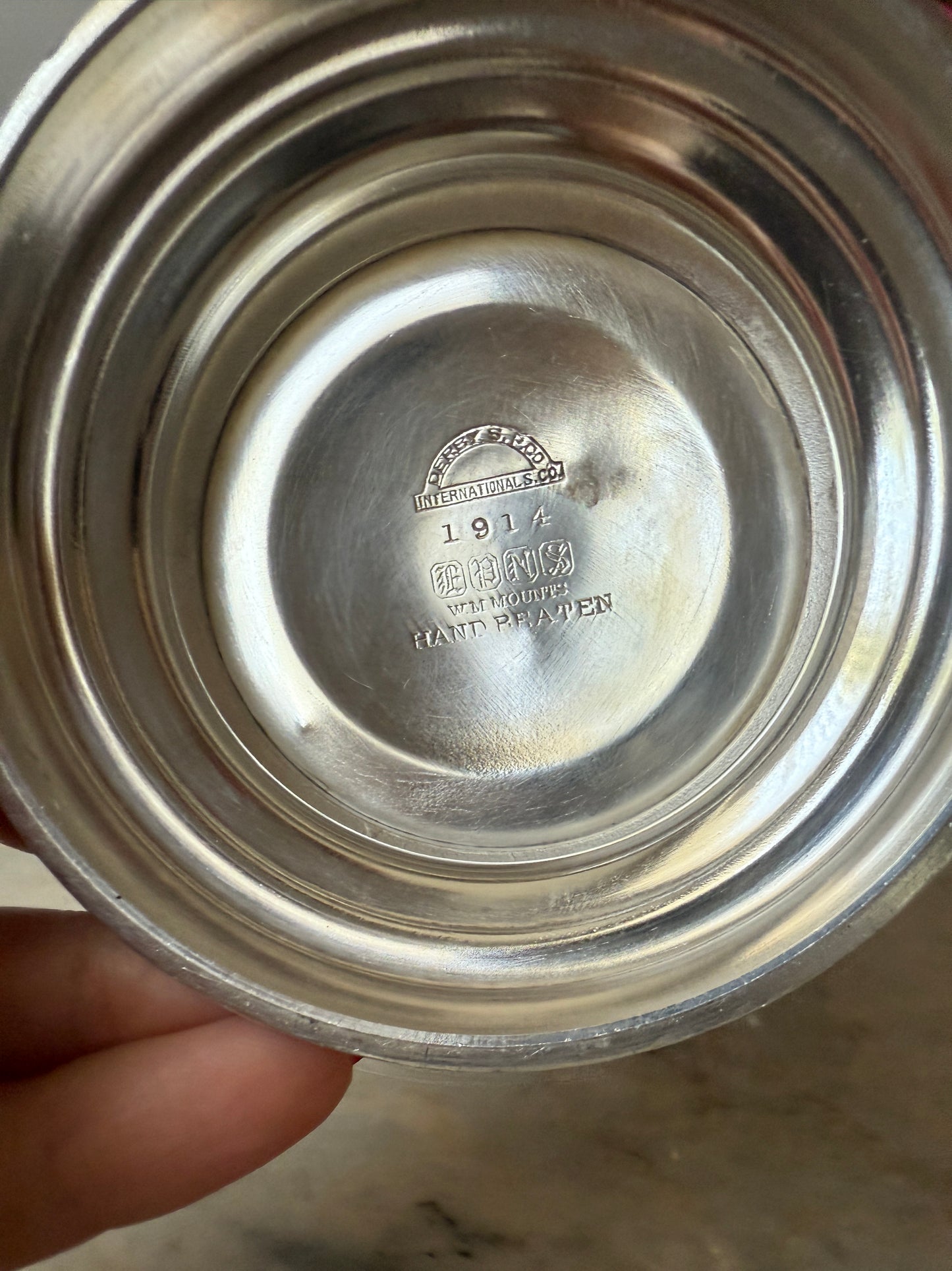 Vintage Derby International Silver Cocktail Shaker – Hammered Silver Plate Barware