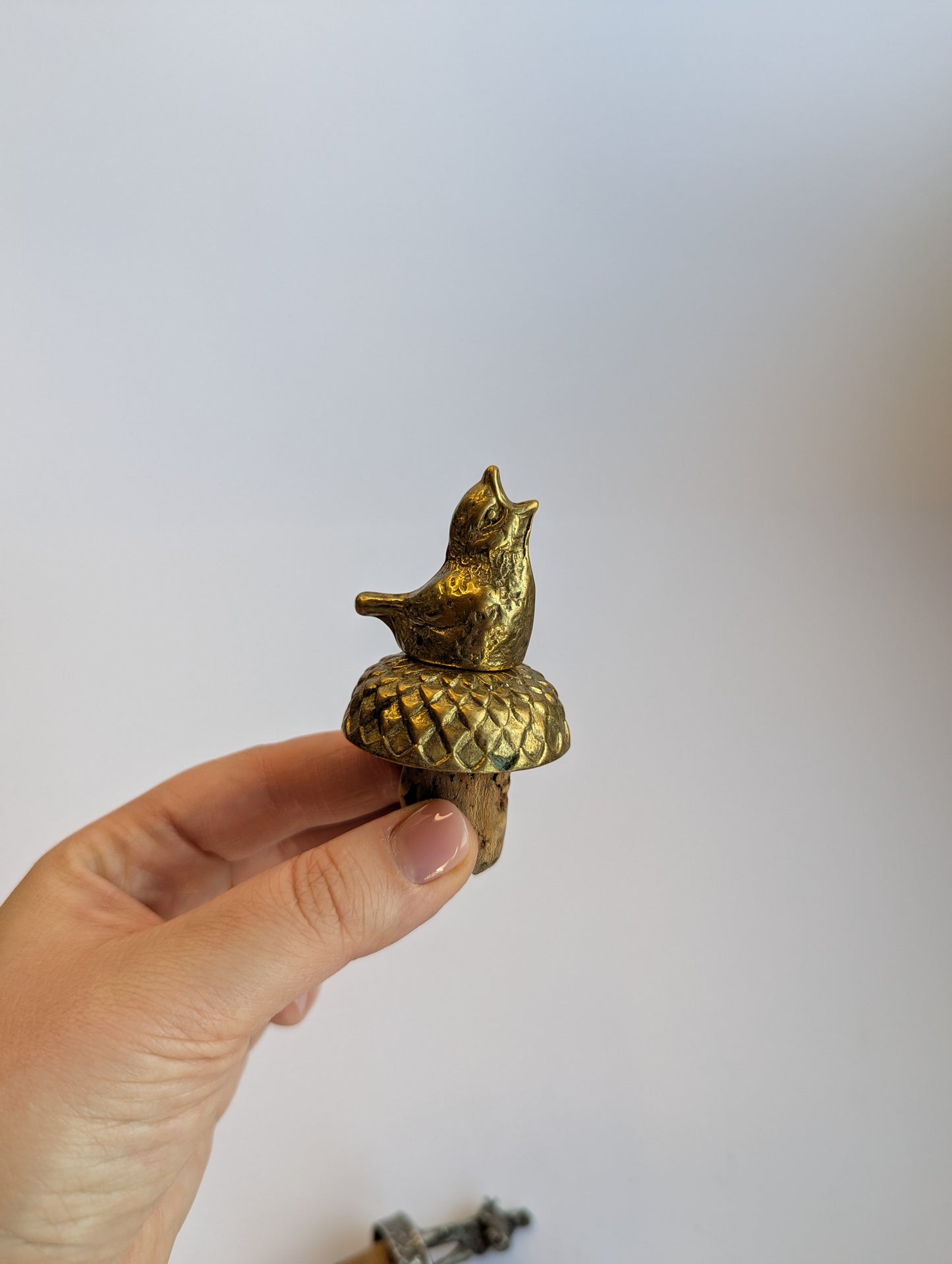 Title: Vintage Wine Bottle Stoppers – Set of 4 Ornate Mixed-Metal Cork Stoppers with Animal and Figurine Motifs