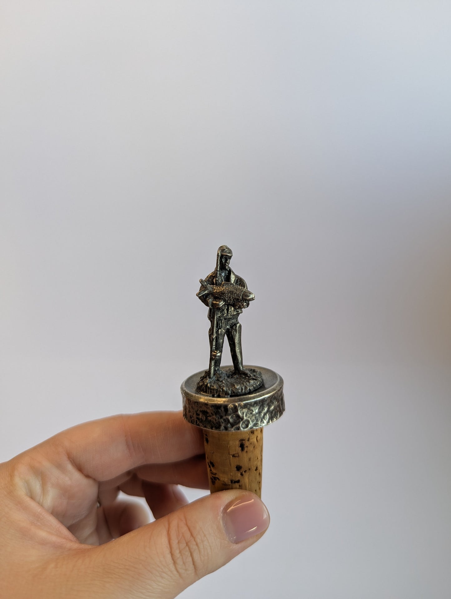 Title: Vintage Wine Bottle Stoppers – Set of 4 Ornate Mixed-Metal Cork Stoppers with Animal and Figurine Motifs