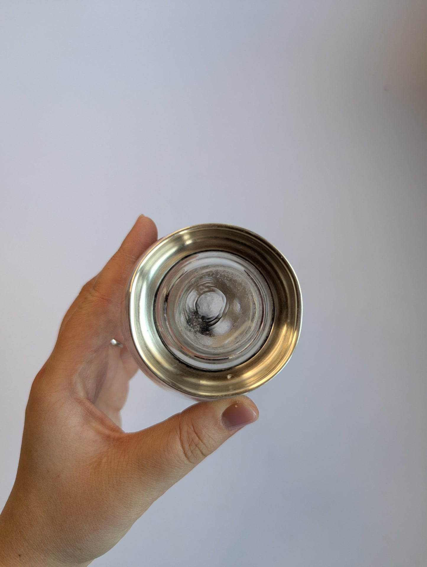 Vintage Sterling Silver & Glass Grated Cheese Shaker – Mid-Century Tableware