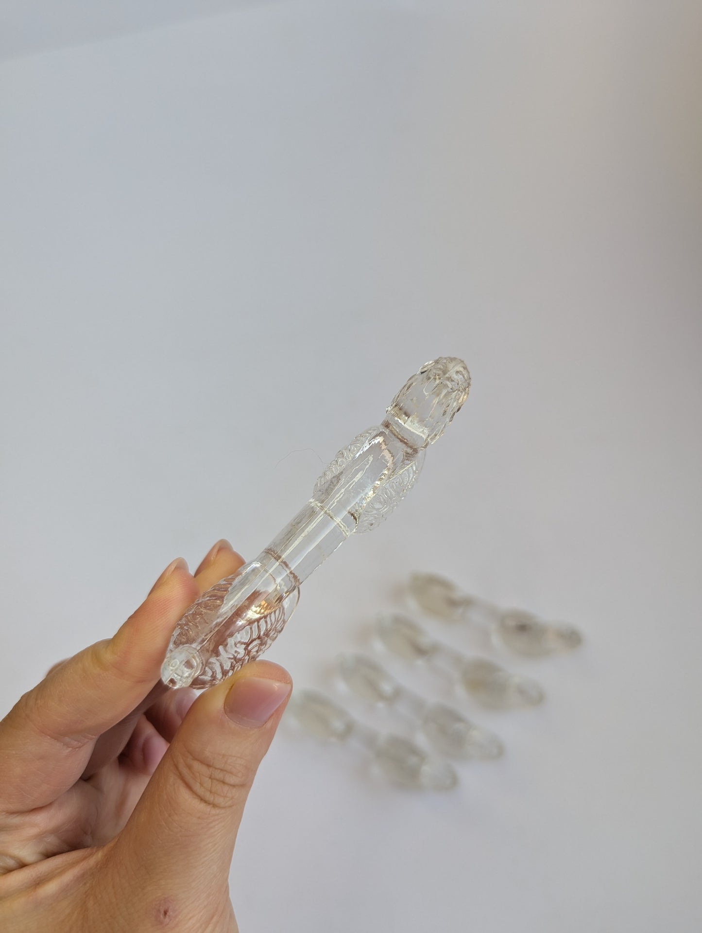 Vintage Glass Poodle Knife Rests – Set of 5