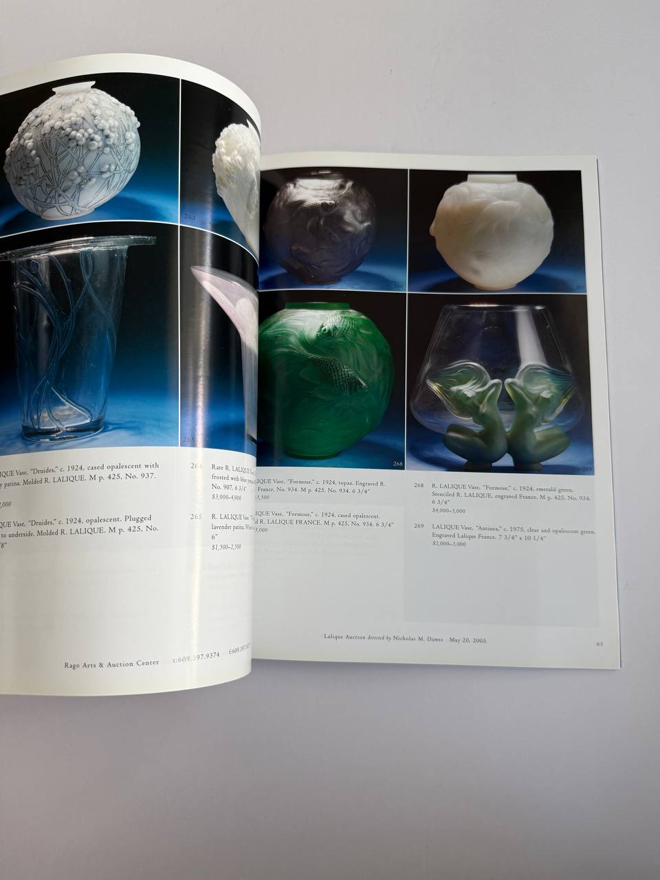 Lalique Auction Catalog – Rago Arts, May 20, 2005 (Approx. 120 Pages)
