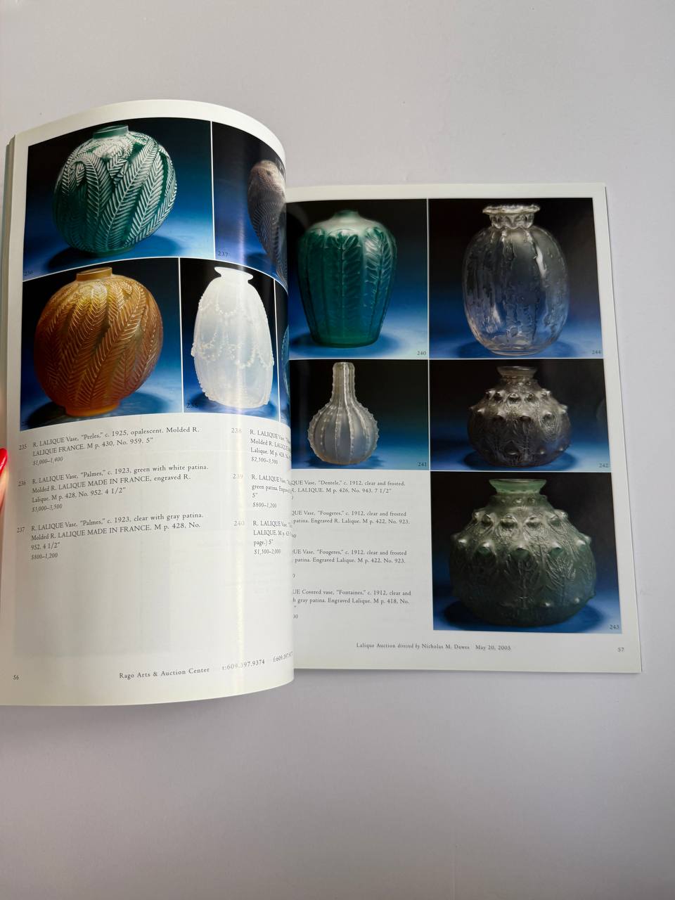 Lalique Auction Catalog – Rago Arts, May 20, 2005 (Approx. 120 Pages)