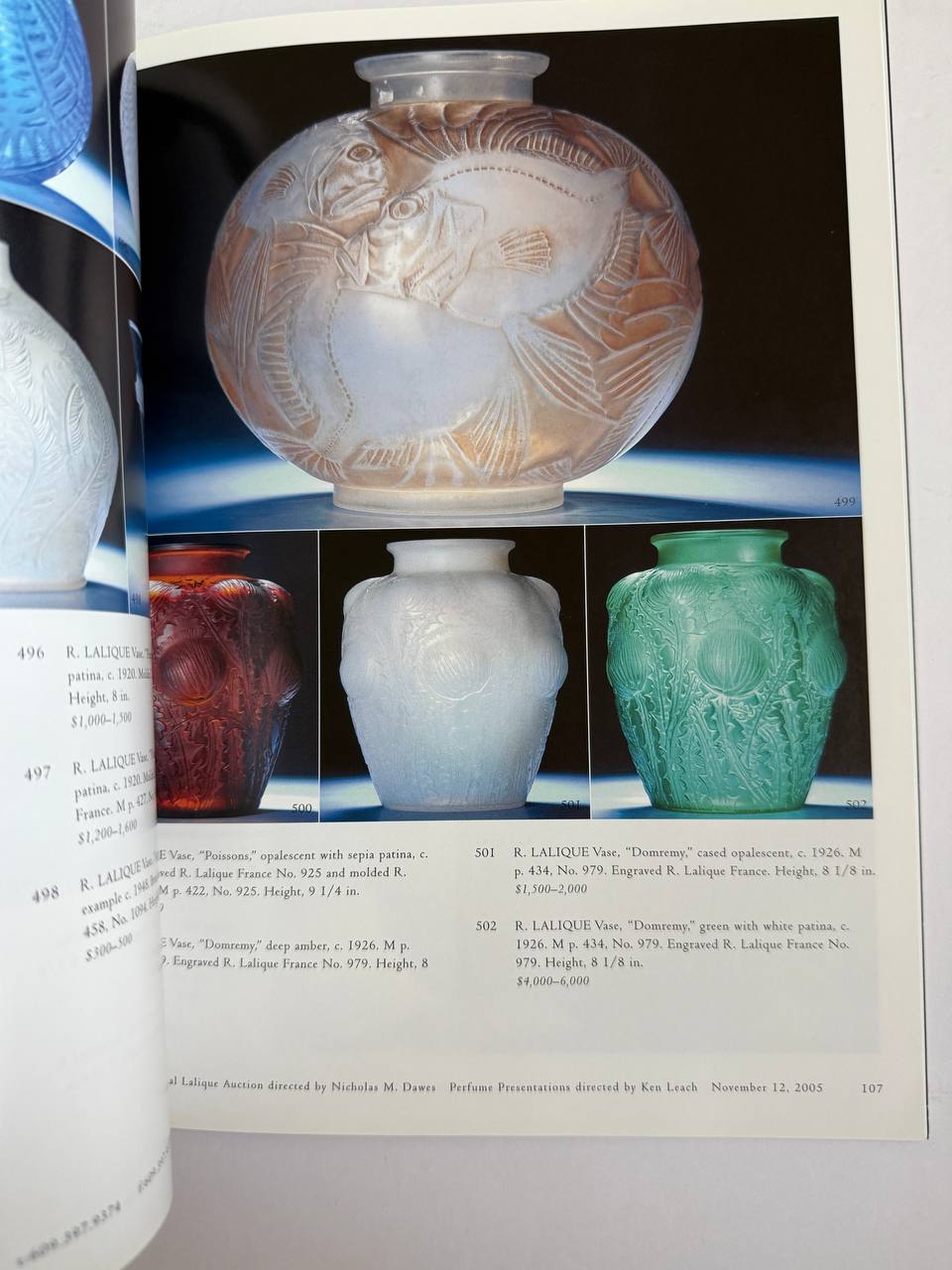 The Sixth Annual Lalique Auction – Perfume Presentations Catalog (2005, ~120 Pages)