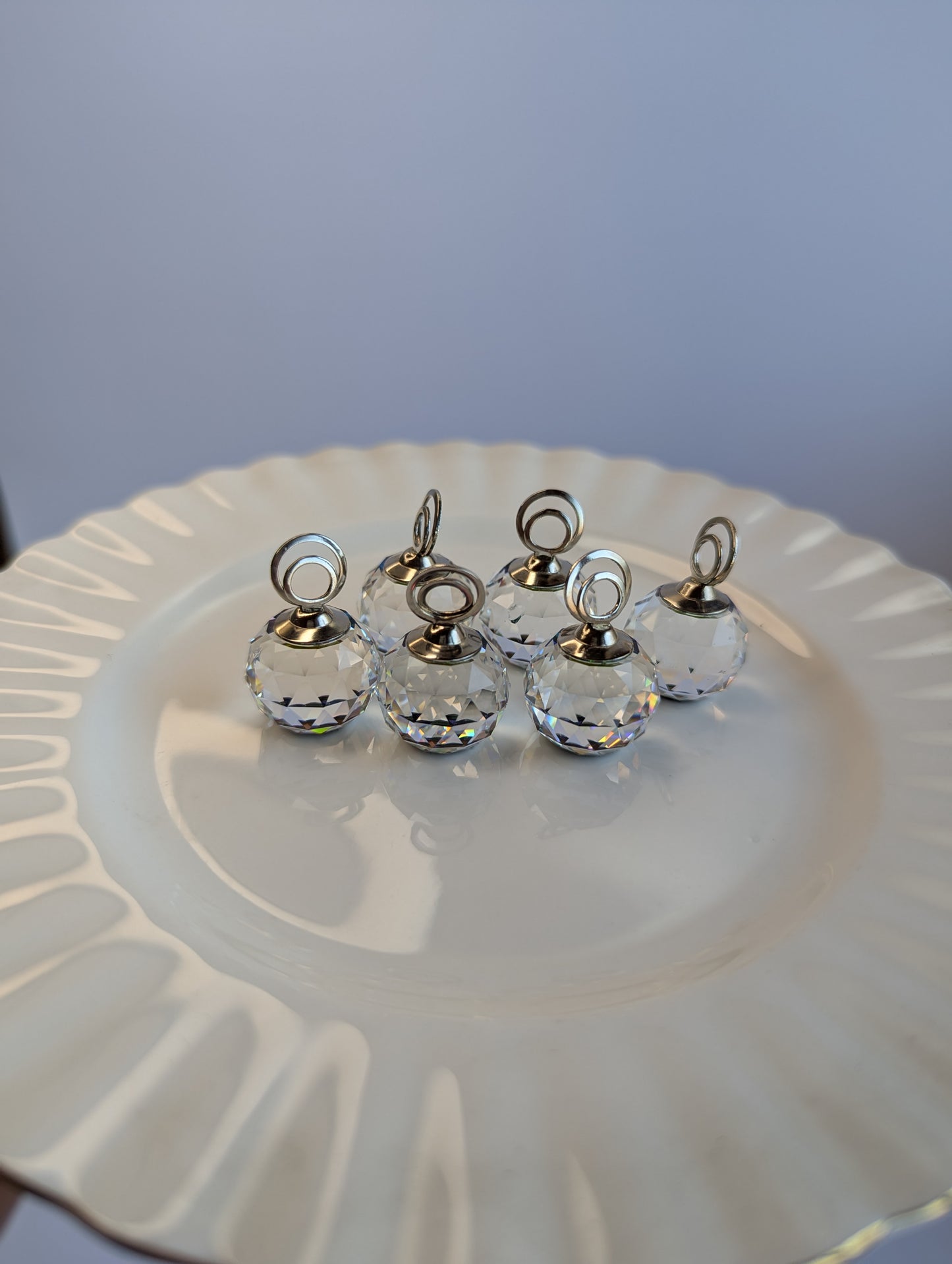 Crystal Swarovski Place Card Holders – Set of 6 Elegant Table Name Holders